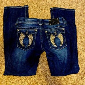 Miss me size 30 boot cut angle wing jeans